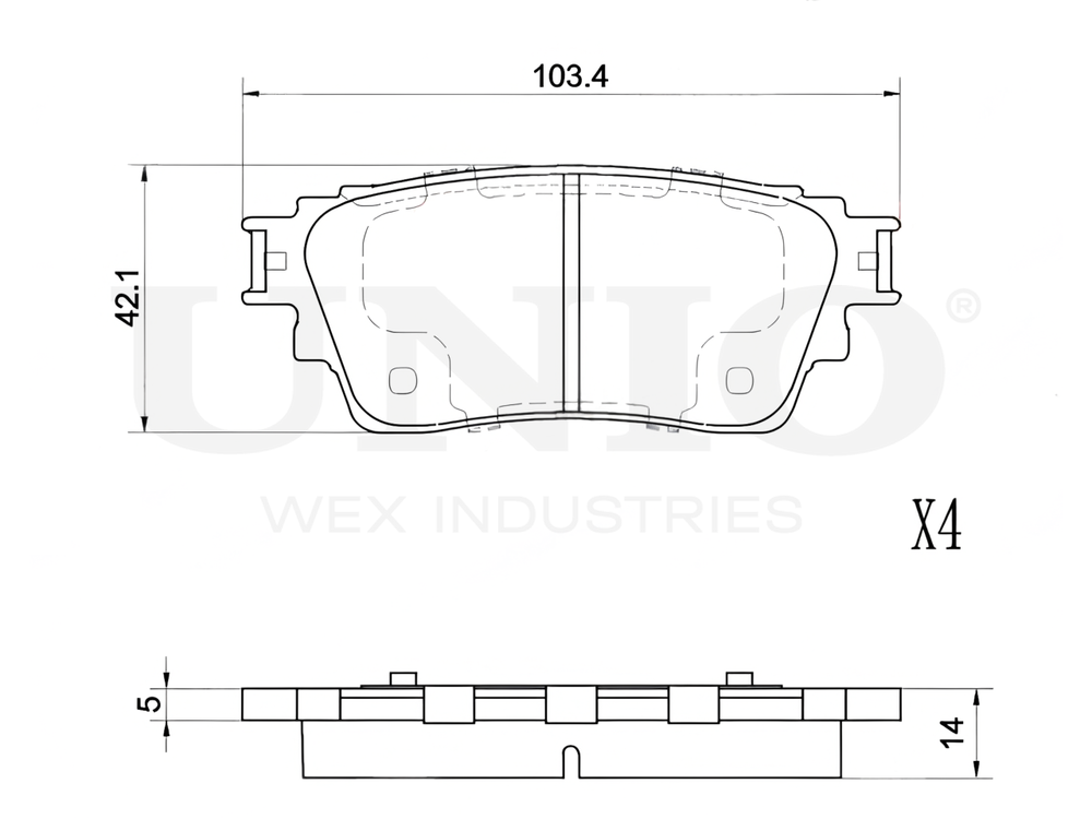 Колодки тормозные диск. задние UNIO BRP-20477