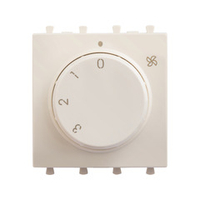 Механизм управления вентиляторами модульный, "Avanti", "Ванильная дымка", 2 модуля