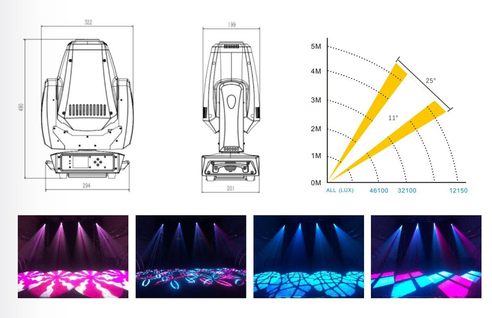 H5 230W LED SPOT ZOOM Moving Head