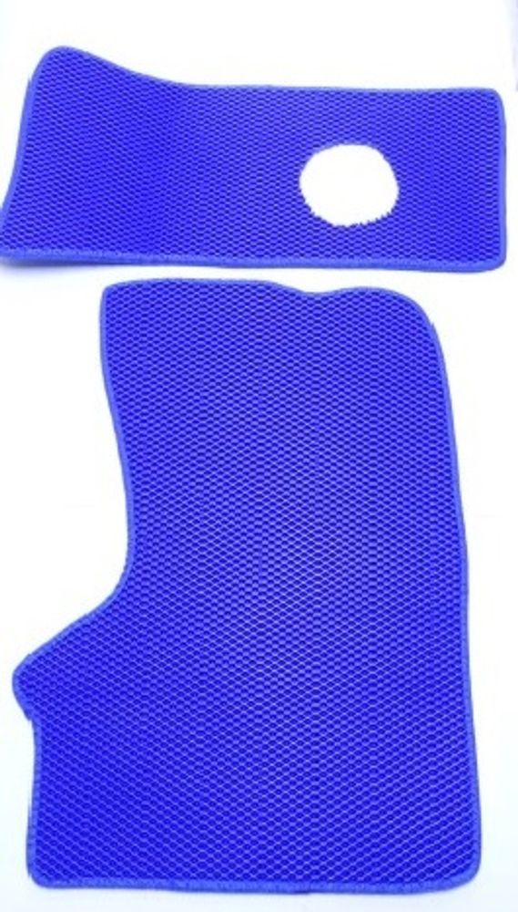 Коврики на пол /Г-3302 Бизнес/ EVA синие, кант синий с ковриком КПП (ПТП64)