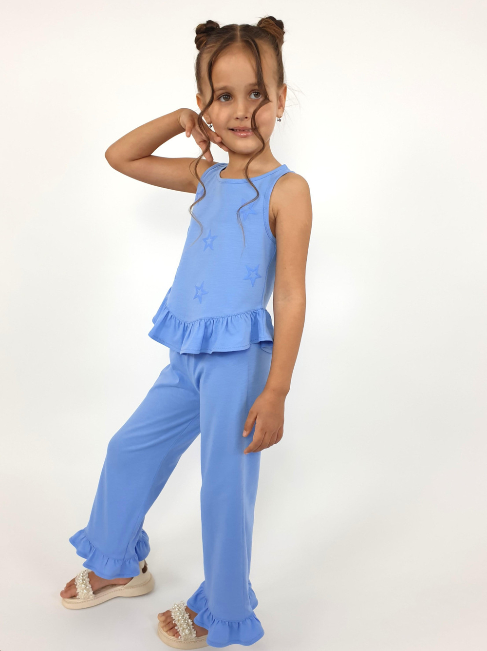 02-147-4 Комплект для девочки (туника+брюки)