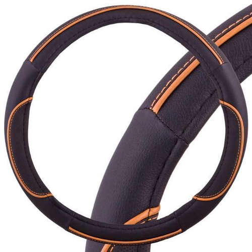 Оплетка руля M Skyway Eco Combo 5 экокожа черно-оранжевая