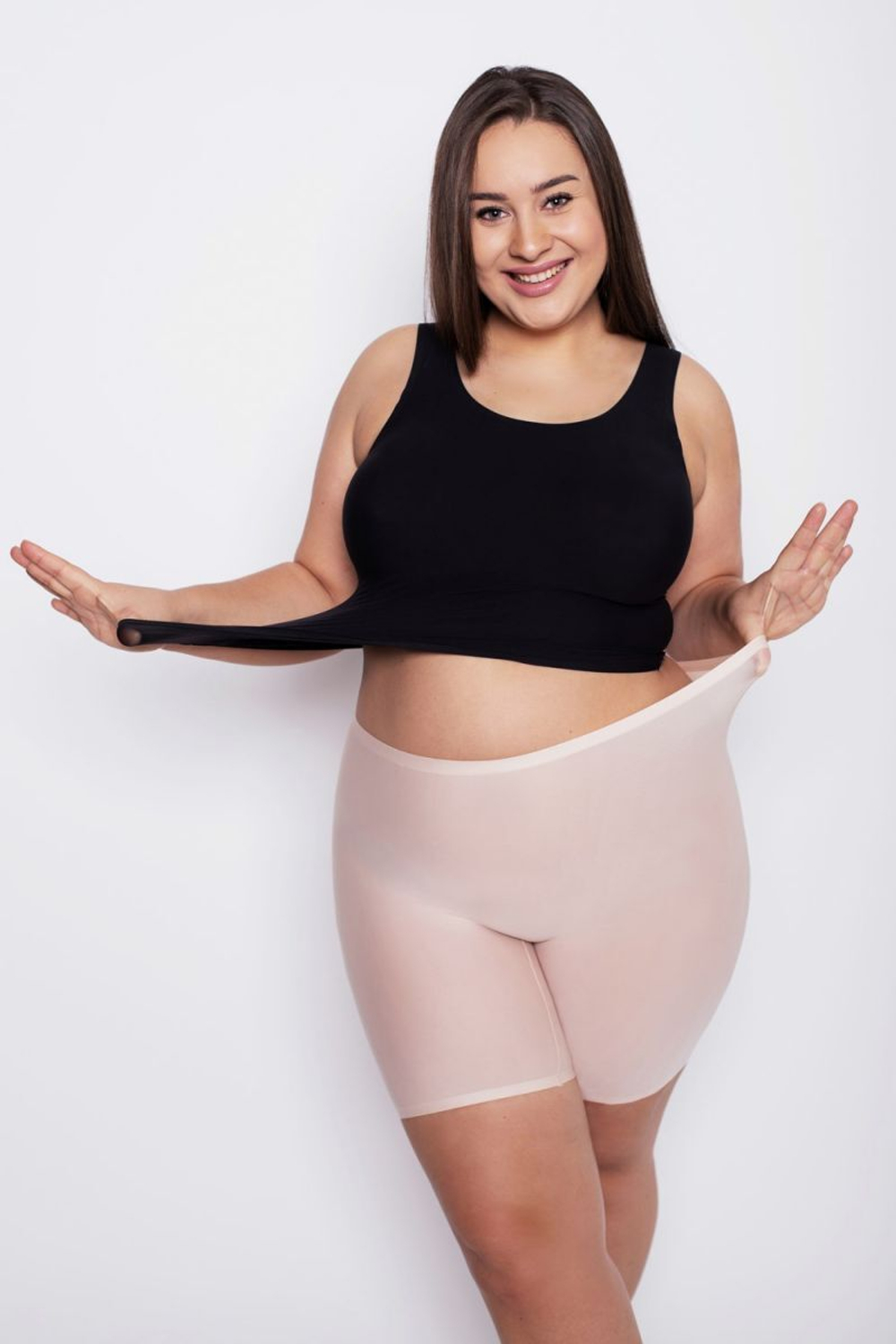 Бермуды классического покроя из чрезвычайно мягкой ткани (Размер: S-M-L) (Цвет: черный)