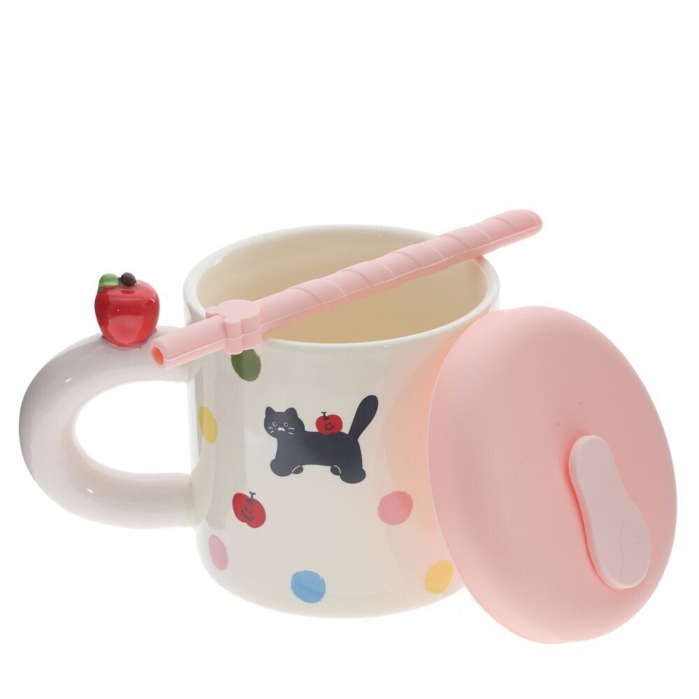 GAEM Кружка с крышкой и трубочкой, 330 мл, L14 W9 H14 см, 4в.