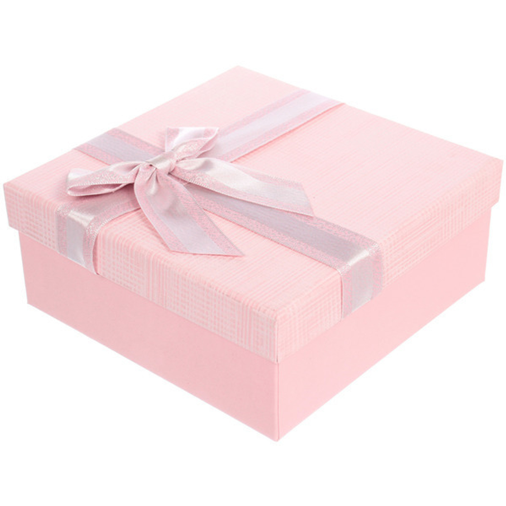 Коробка подарочная «С любовью» 15,5*15,5*6,5 см, розовый