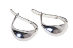 "Зернышко" серьги в серебряном покрытии из коллекции "Ералаш" от Jenavi с английским замком