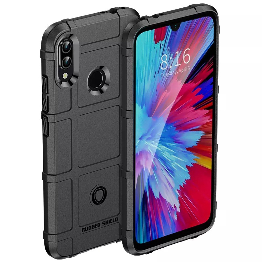 Чехол для Xiaomi Redmi Note 7 (Note 7S, Note 7 Pro) цвет Black (черный), серия Armor от Caseport