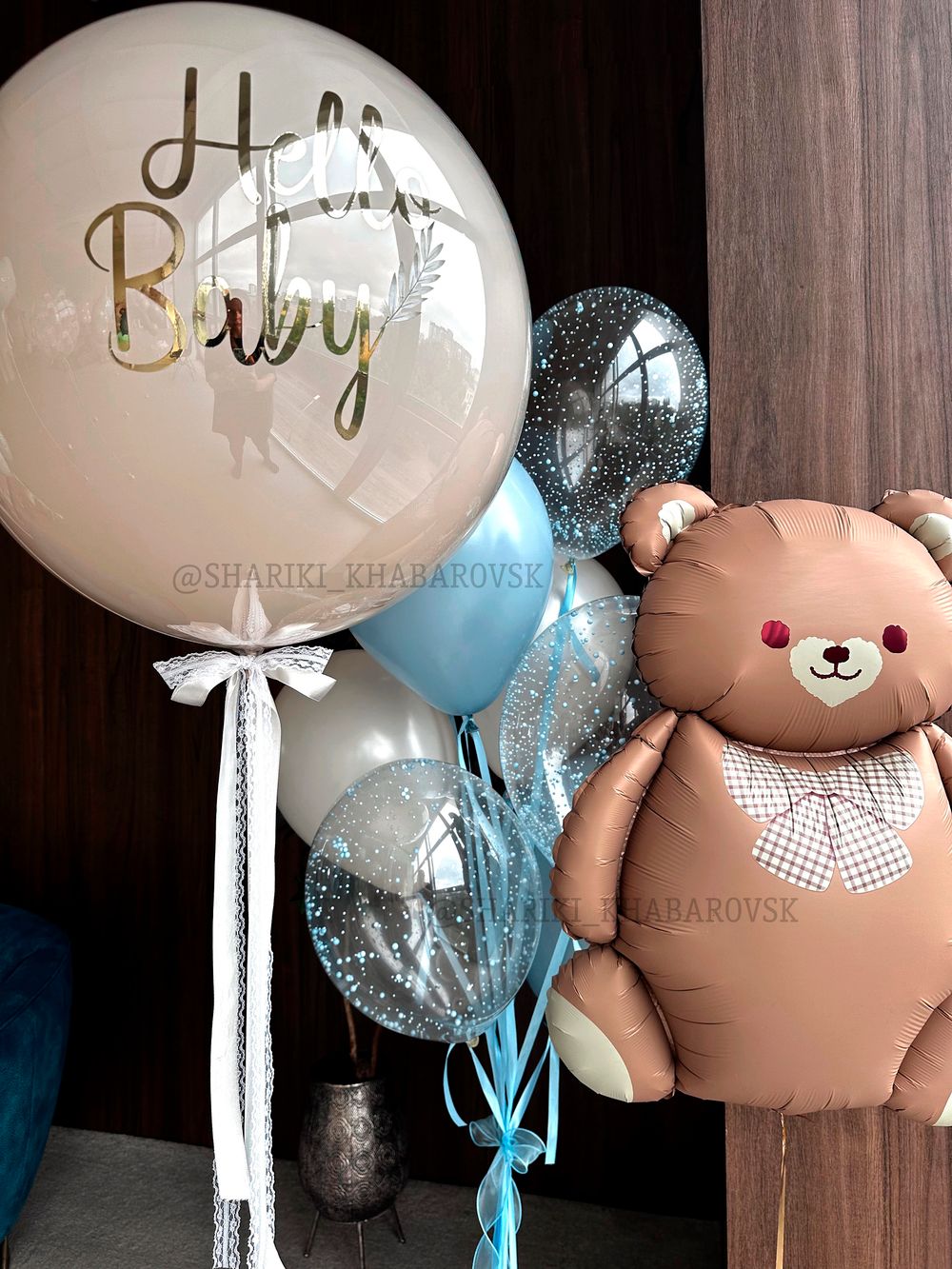 Воздушные шары на выписку для мальчика №8083