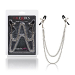 Зажимы на соски Nipple Play Tiered Nip Clamps с цепочкой (Цвет: серебряный с черным)