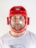 Шлем для тхэквондо с маской BoyBo красный, BHT45