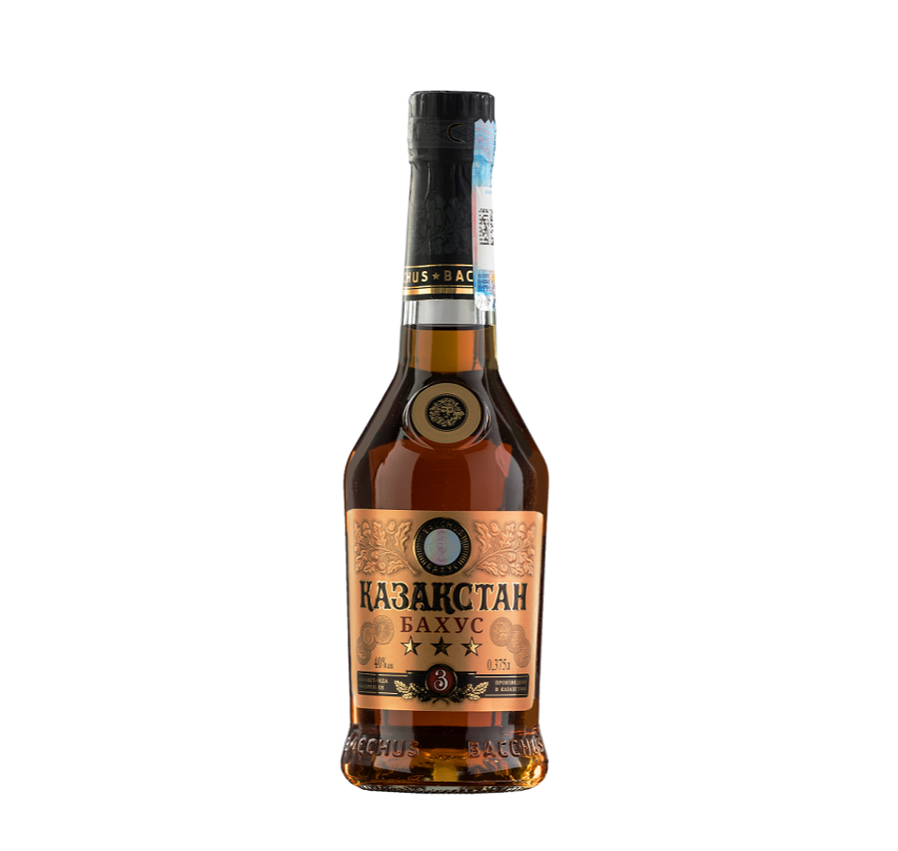 Коньяк казахстанский пятилетний Bacchus 0.375 л.