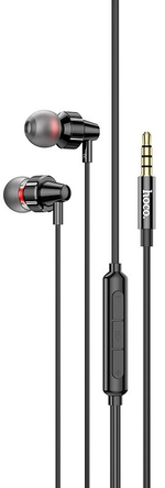 Наушники M90, Delight wire-controlled earphones with microphone, HOCO, вакуумные, черные