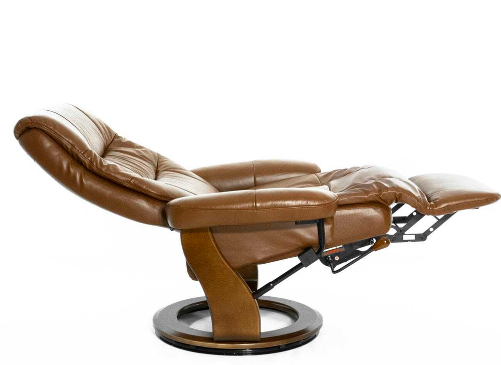 Кресло реклайнер Relax Valencia 7583WQ, обивка натуральная кожа (034 коричневый /029 WALNUT)