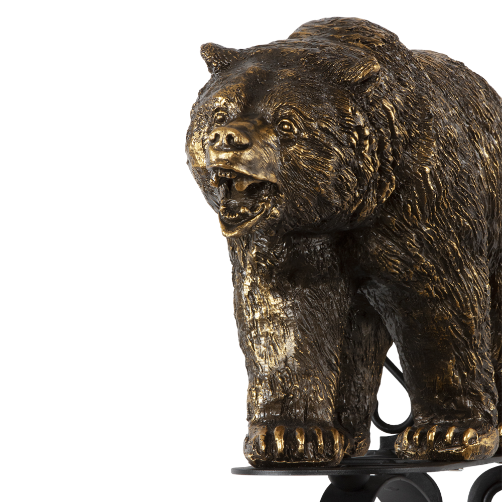 Кронштейн для цветов Медведь Велес Бронза