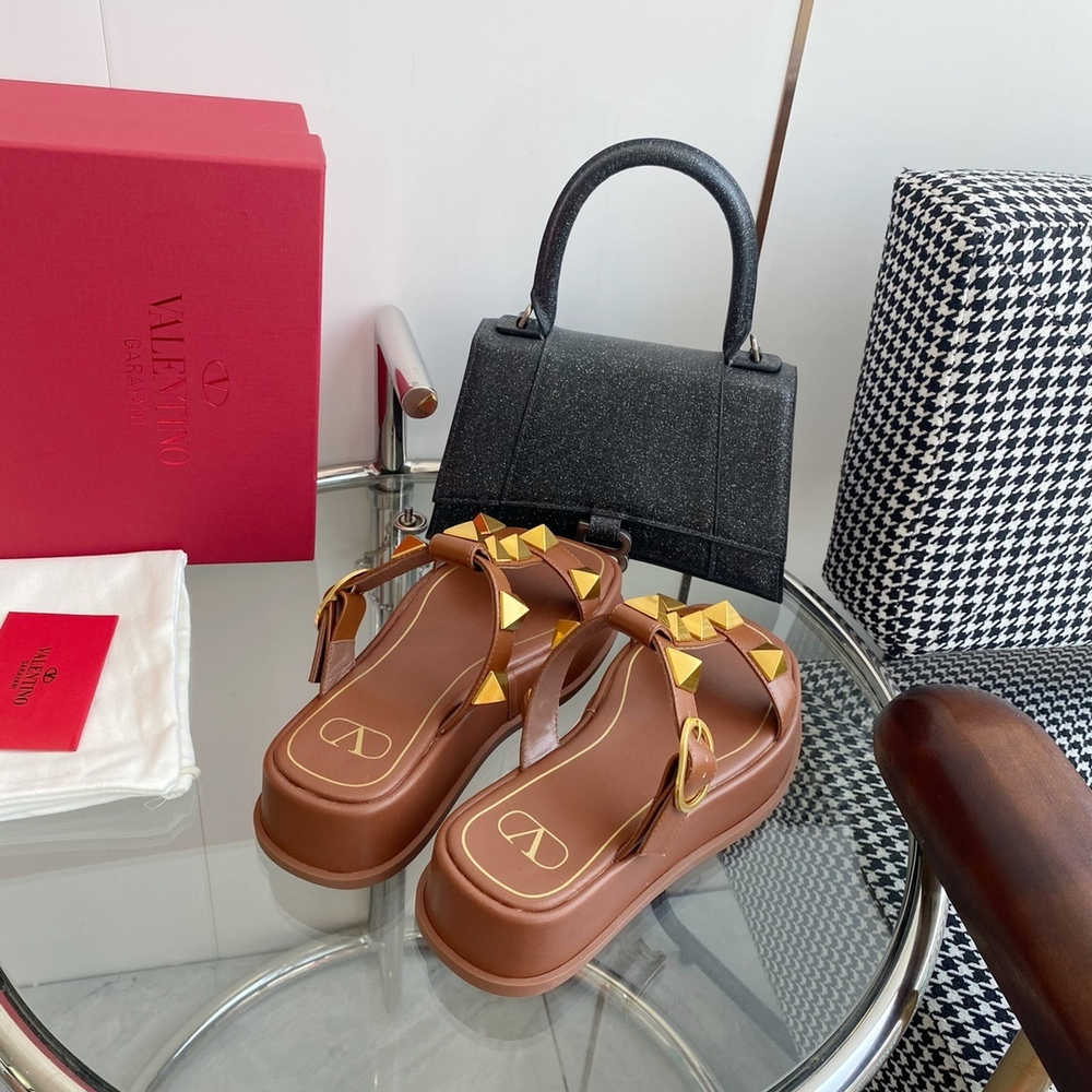 Valentino Roman Stud Slide Sandal