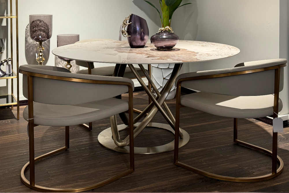 Стул 60х53х74см Garda Decor Surge бежевый с золотом