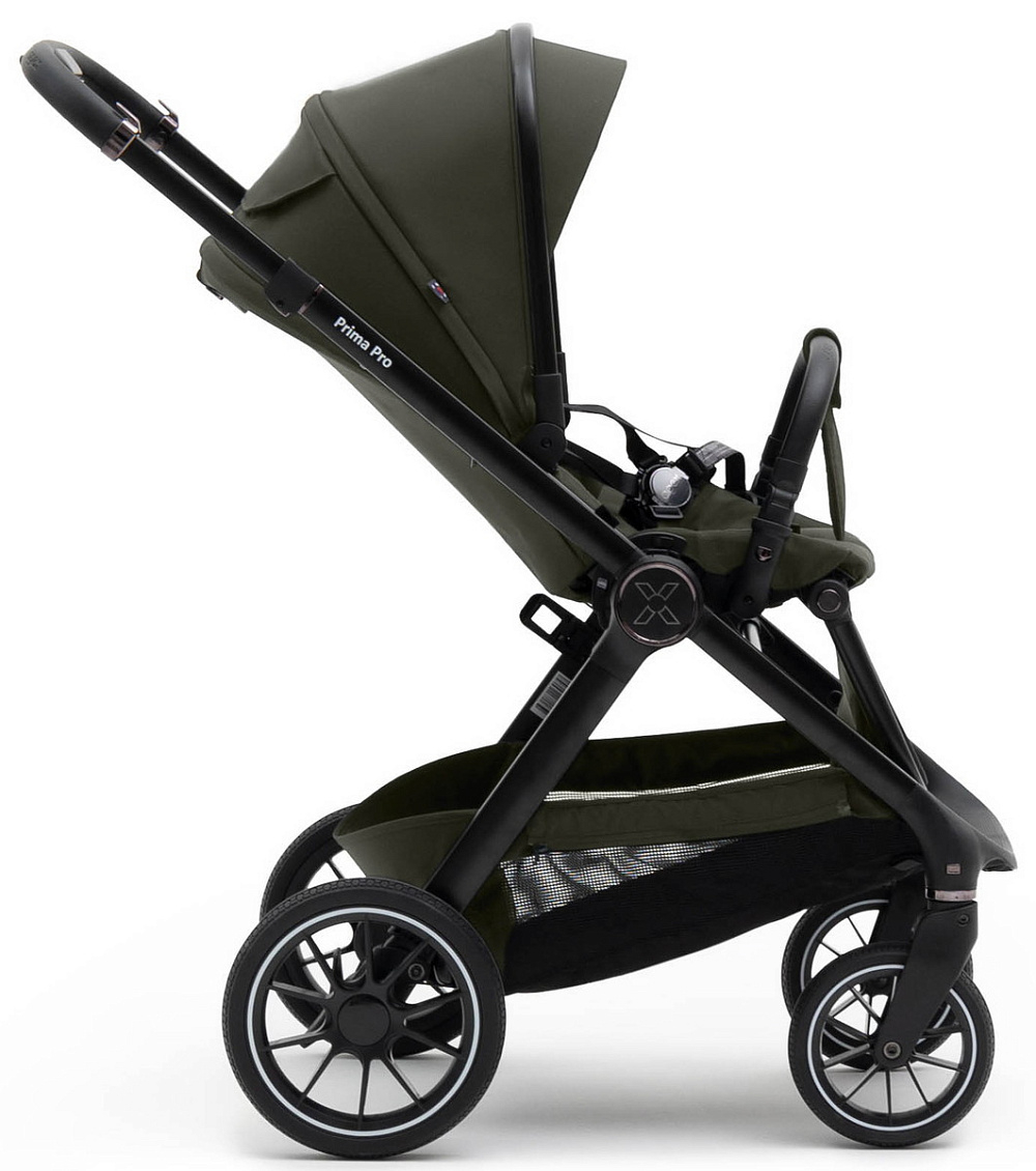 Коляска Agex Prima Pro 3 в 1 с автокреслом i-Team ATG080 Grey APF664 Green (Зеленый)