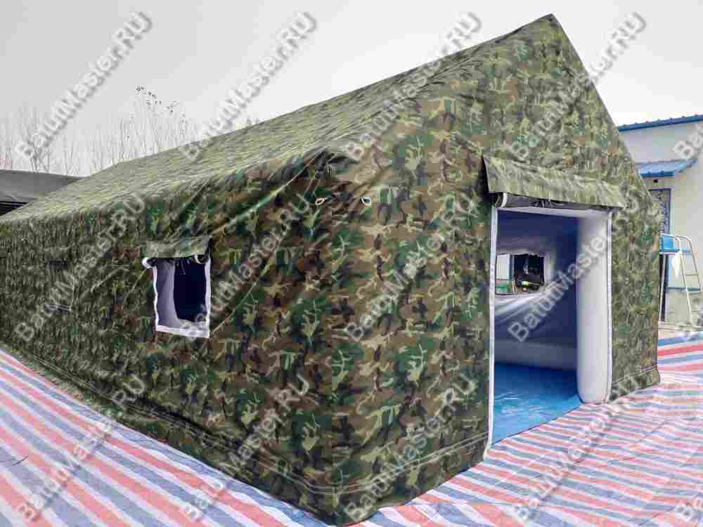 Обустройство городка «Гарнизон» из ПВХ, казарма камуфляж, 10×4×4,5 м