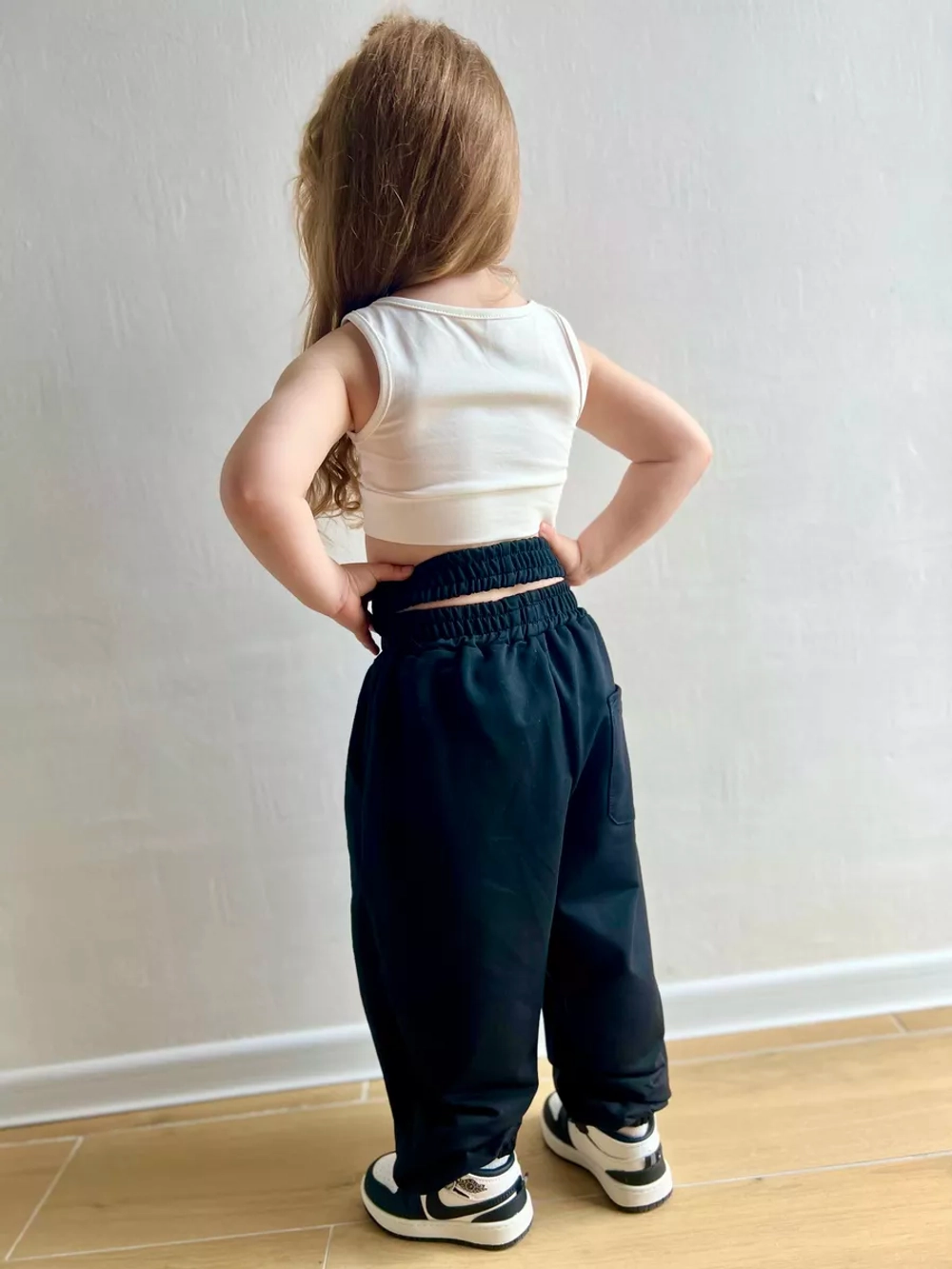 Брюки спортивные с двойной талией