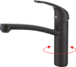 16024-C Смеситель (ЧЕРНЫЙ) для кухн "GANZER"  (10/1шт)
