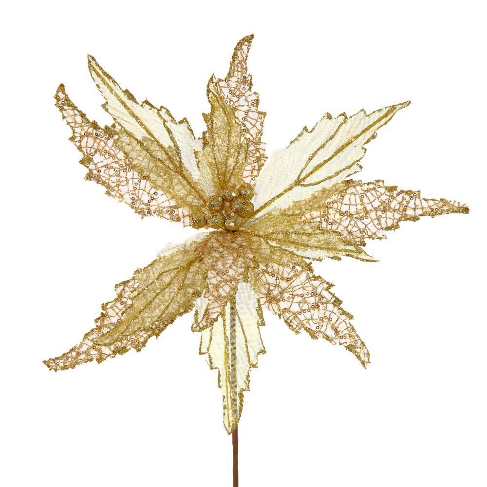 GAEM Цветок искусственный "Пуансеттия", L36 W32 H44 см