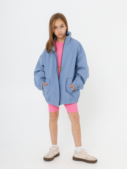 Бомбер деним, голубой