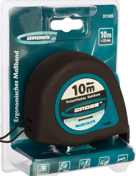 Рулетка Ergonomisch GROSS 8мх25мм (6шт)