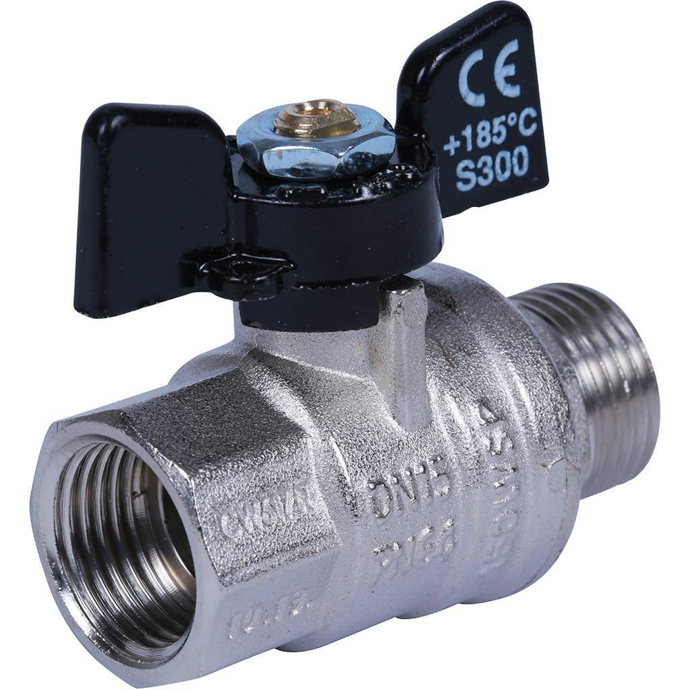 Кран шаровой Bugatti Oregon 1/2" внутренняя-наружная (бабочка)