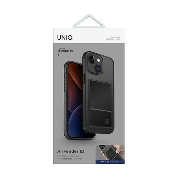 Чехол Uniq Hybrid Air Fender для iPhone 15 6.1&quot; серый (Grey) (IP6.1(2023)-AFIDGTNT)