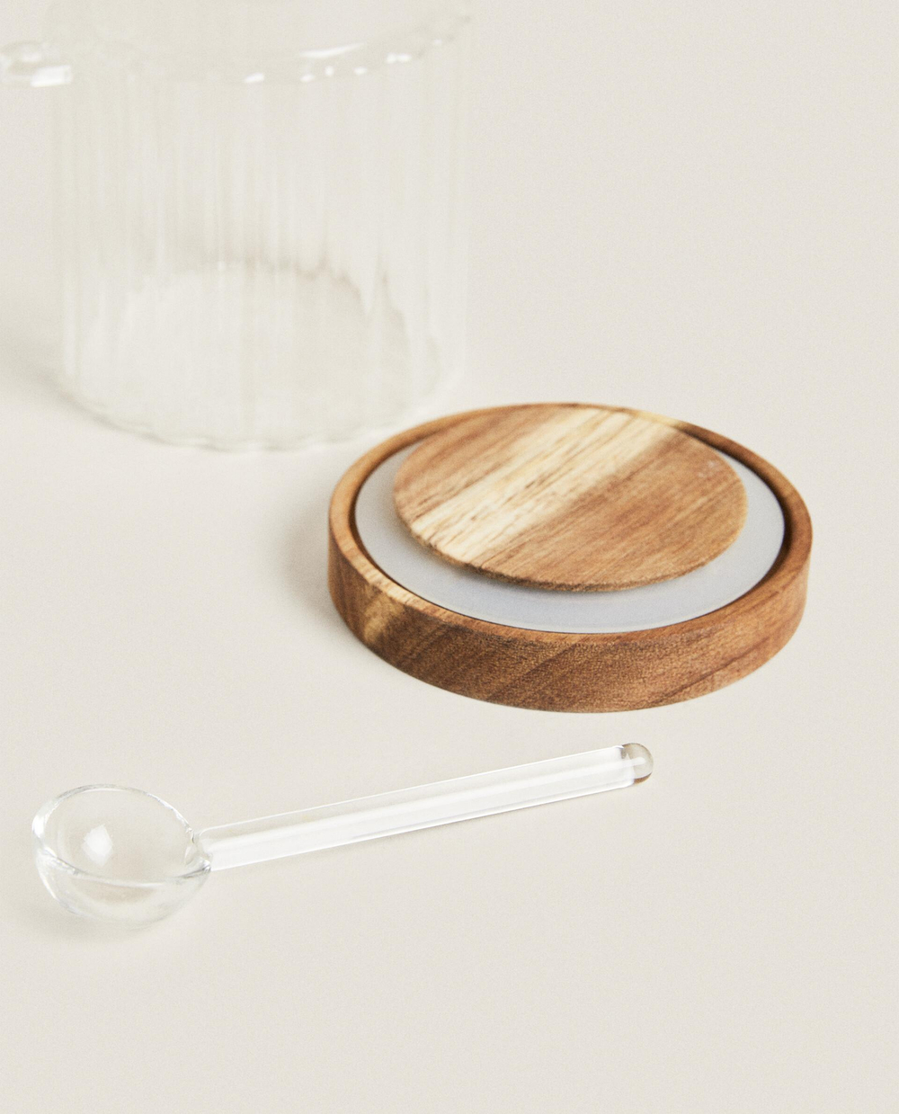 Zara Home сахарница из боросиликатного стекла, цвет прозрачный, 10.9 см