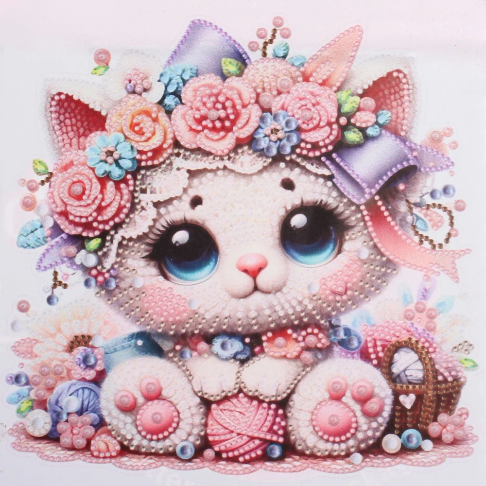 Набор для творчества на акриловой подставке «DIAMOND», котенок, 24*24.5см, (коробка)