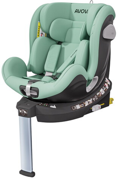 Автокресло Avova Swan Fix i-Size 0-1-2 (40-125 см, 0-25 кг) Lime Green, мятный