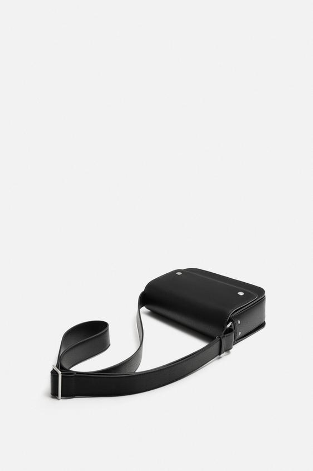 ZARA СУМКА С ТЕКСТУРОЙ, ЧЕРНЫЙ