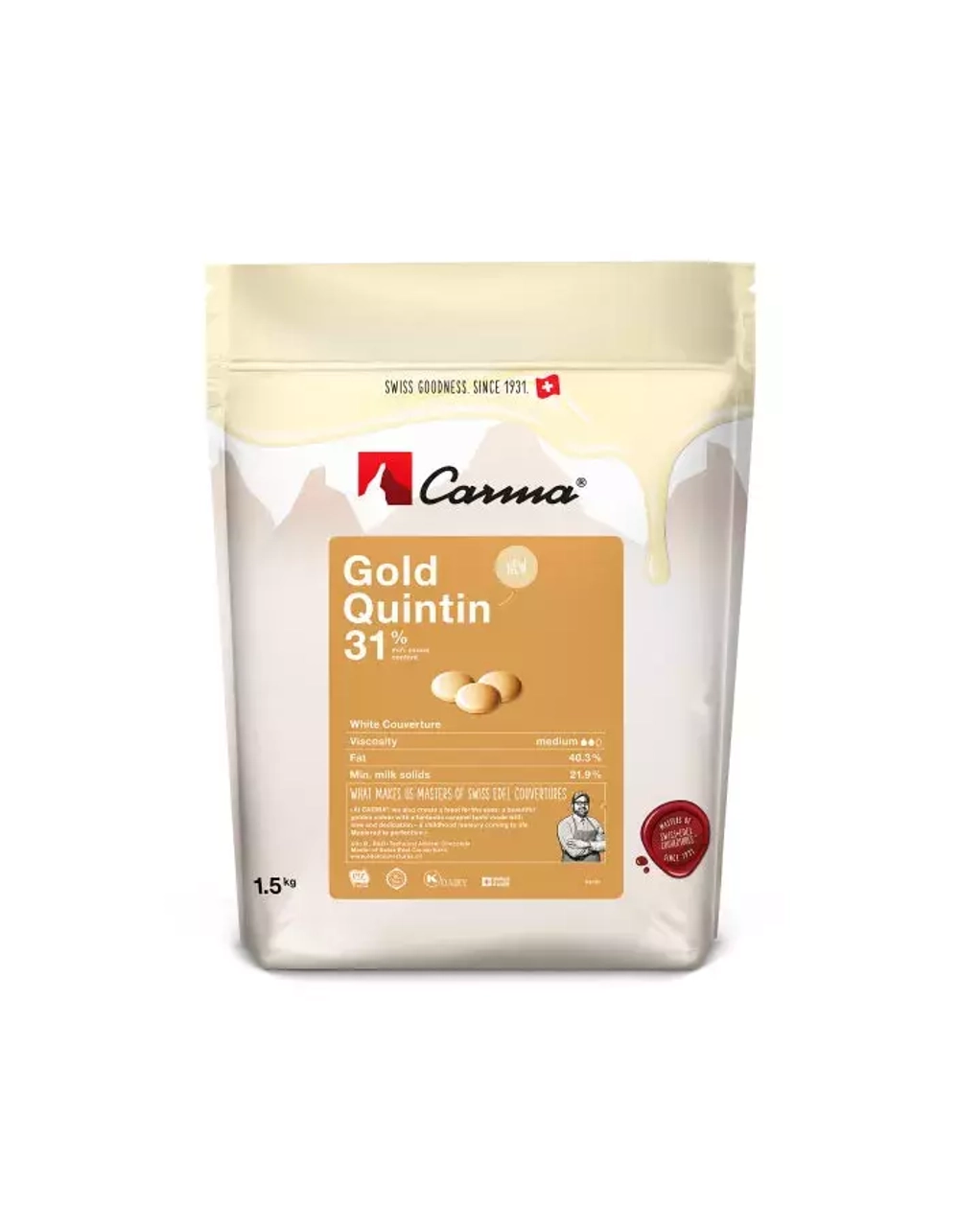 Шоколад белый с карамелью Gold Quintin.31% "Carma" Швейцария