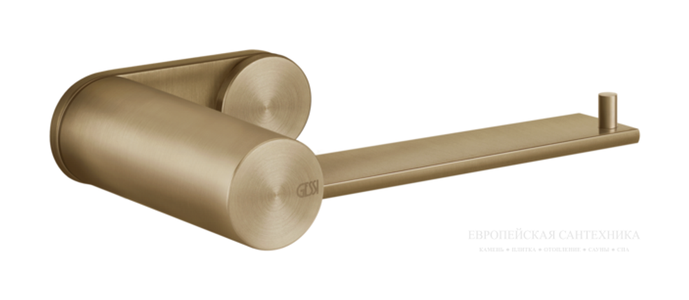Бумагодержатель Gessi 316, настенный, без крышки, цвет Warm Bronze Brushed PVD