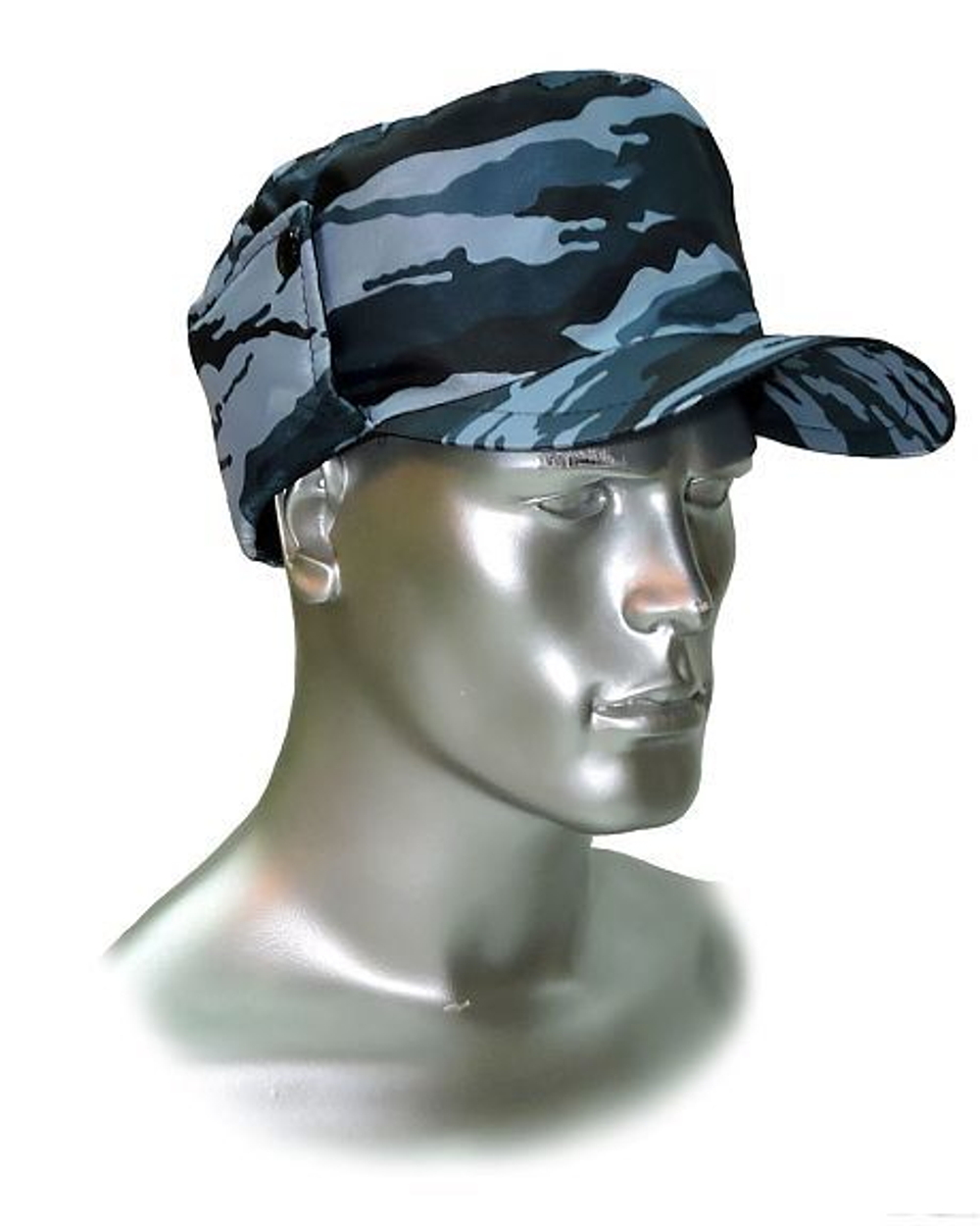 Кепи охранника утеплённая КМФ серый вихрь