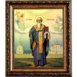 Стефан Пермский Святитель (Великопермский), епископ. Икона на холсте.