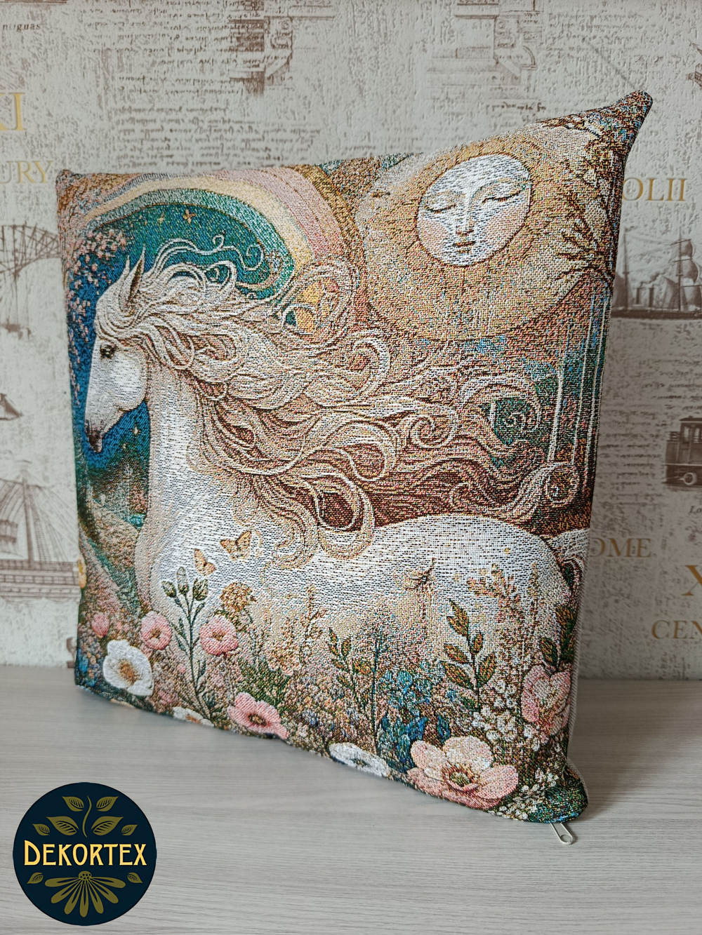 Декоративный гобеленовый чехол для интерьерной подушки Странник 38*38