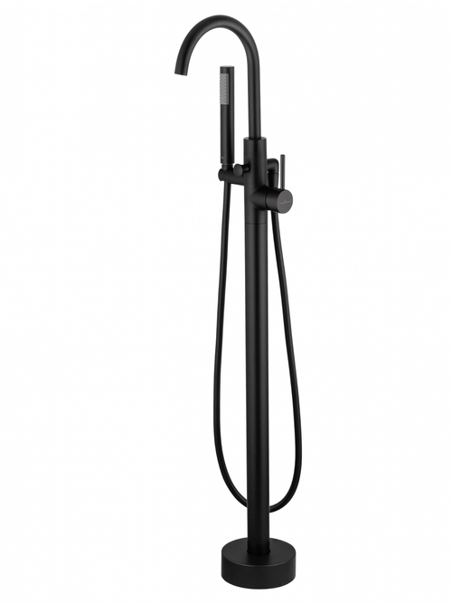 Смеситель для ванны напольного монтажа WONZON & WOGHAND STICK, Черный матовый (WW-88649017-MB)