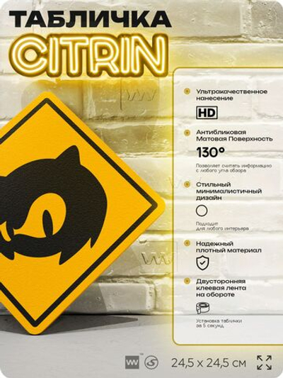 Табличка декоративная "Ежиха Эми" на дверь и стену, прикольная штука в подарок в комнату, декоративный знак, 24,5х24,5 см, пластиковая, Айдентика Технолоджи