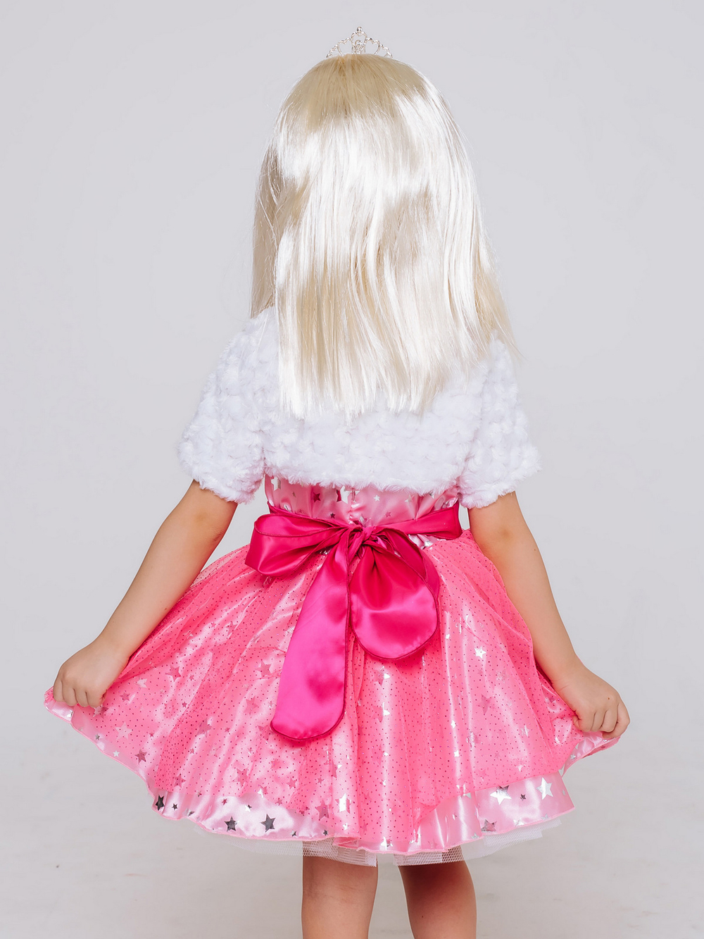 Карнавальный костюм "Барби" (платье, парик, диадема, болеро) ПУГОВКА 2094 к-20 (асс., 128)