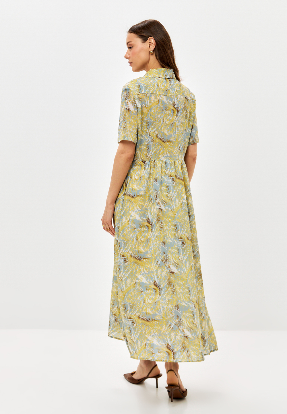 Trends Brands Base Платье Жен 09_03_dr702SS-3_yellow_print Серый