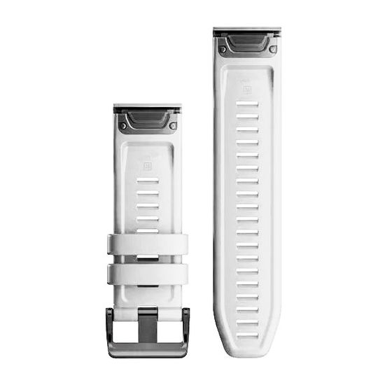 Ремешок силиконовый 26 мм. Premium для Garmin Fenix 7x/6x/5x/5x plus/3, Descent, Tactix, Enduro, D2, быстросъемный QuickFit (Белый)
