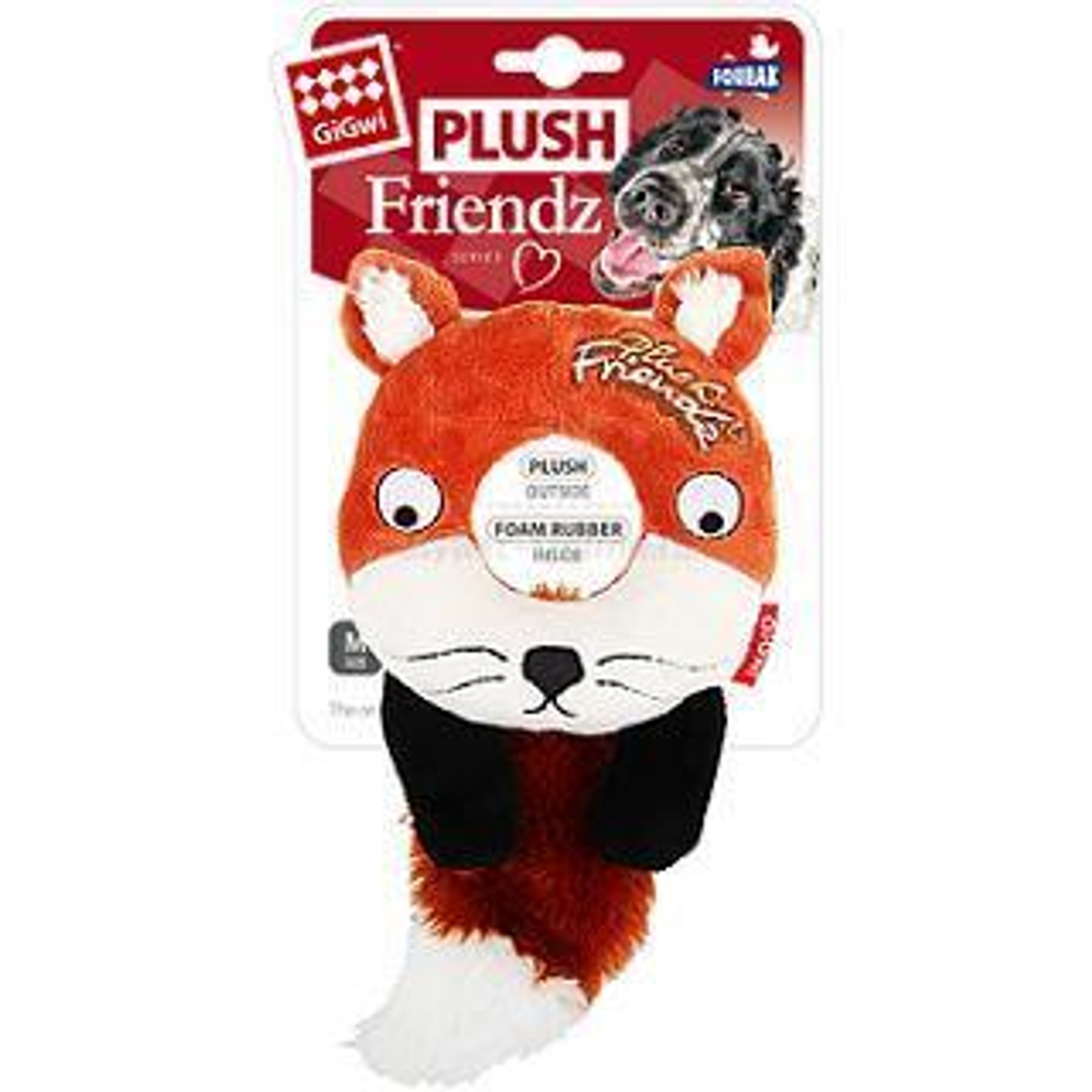75402 Игрушка для собак Лиса с пищалкой 19см, серия PLUSH FRIENDZ
