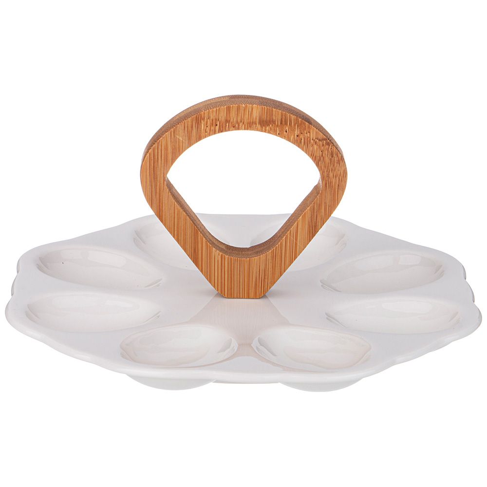 БЛЮДО ДЛЯ 8 ЯИЦ LEFARD "NATIVE" С ДЕР. РУЧКОЙ 21*2 CM (КОР=24ШТ.)