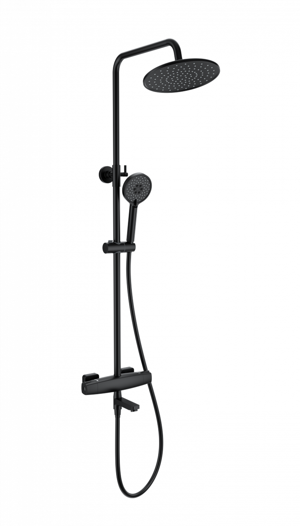 Душевая система с термостатом WONZON & WOGHAND NEO, Черный матовый (WW-B3035-A3-MB)