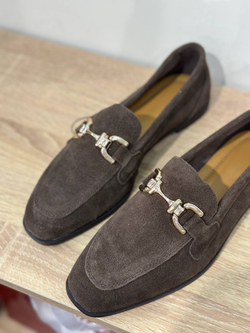 Лоферы из натуральной замши