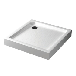 Душевой поддон квадратный RGW SMC-W Белый (Уценка) (800x800)