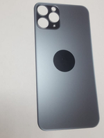 Задняя крышка для iPhone 11 Pro Серый (стекло, широкий вырез под камеру, логотип)