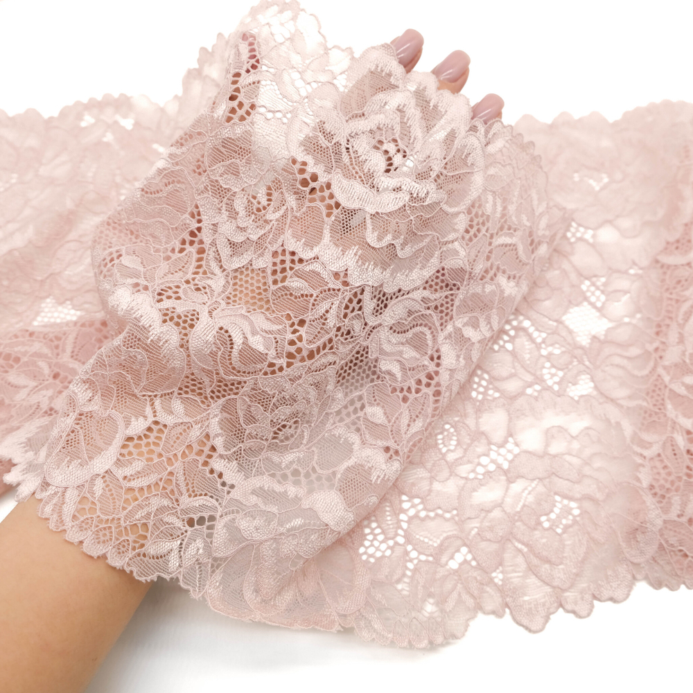Кружево эластичное ПУДРА, 21см